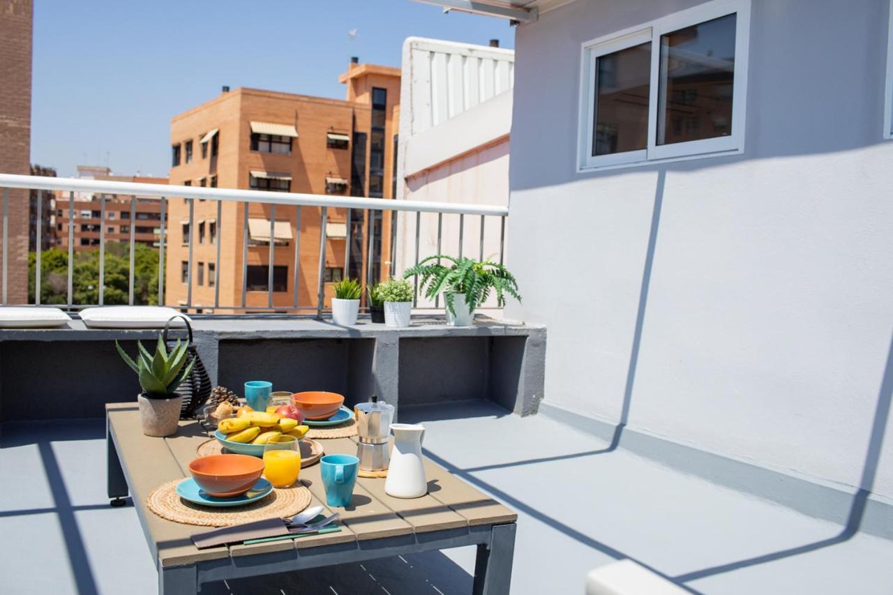 Florit Flats - Cabanyal 3 Bedroom Wifi Ac Terrace Beach Penthouse Valencia Exterior photo